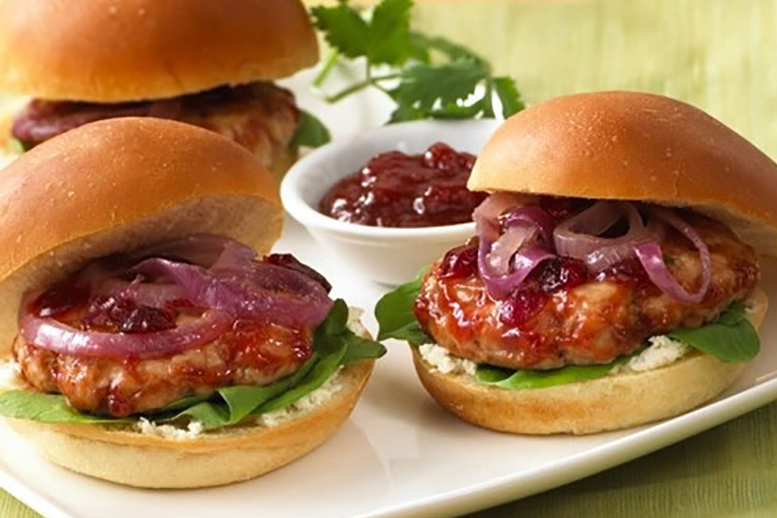 Year Round Holiday Turkey Sliders with Zesty Cranberry Ketchup