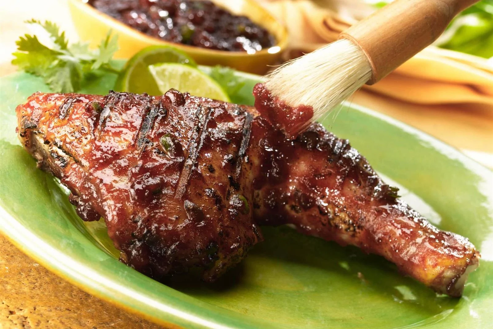 Grilled Chicken Breasts with Tex Mex Cranberry Glaze