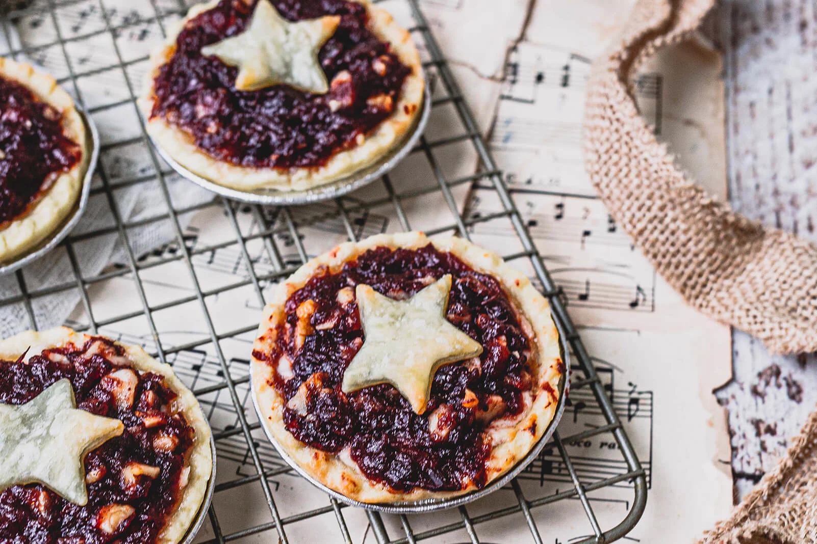 Christmas Cranberry & Goat Cheese Tarts