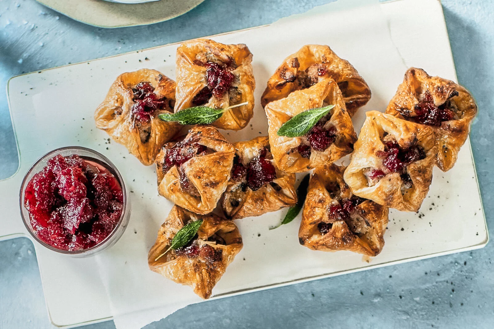 Cranberry Sage & Pork Sausage Pastries
