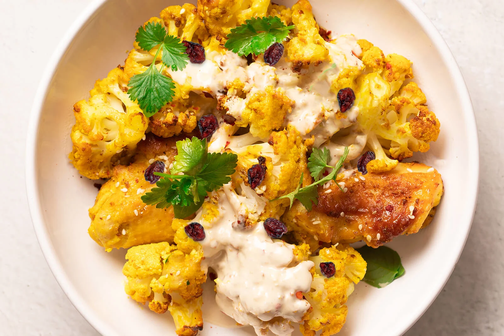 moroccan-baked-cauliflower-with-cranberries
